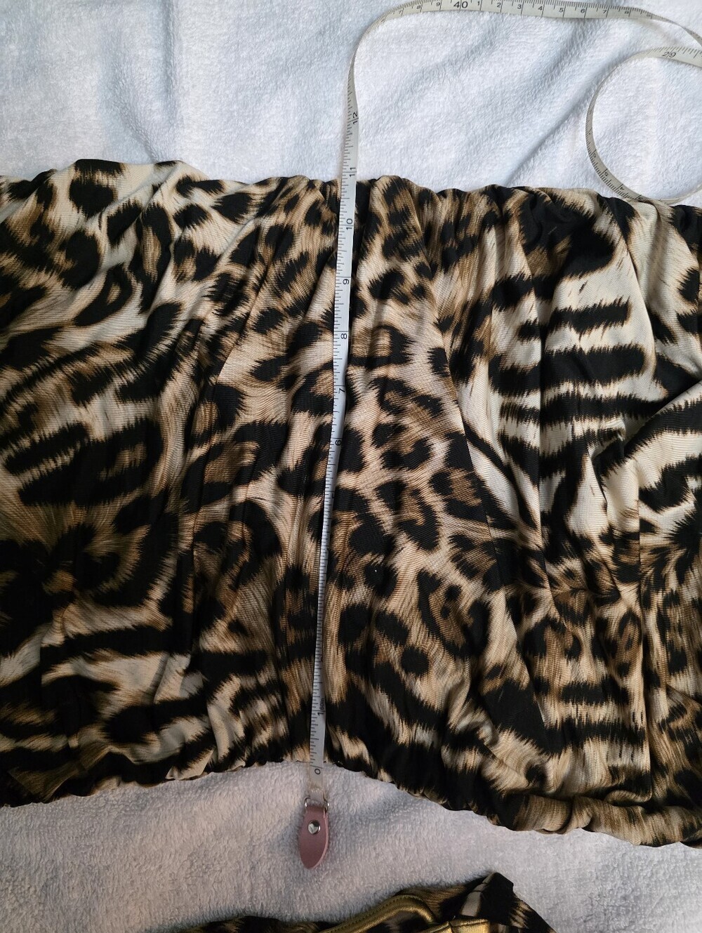 Cameo One Shoulder Animal Print Ruched Bodycon Dress Size Medium - Picture 9 of 11